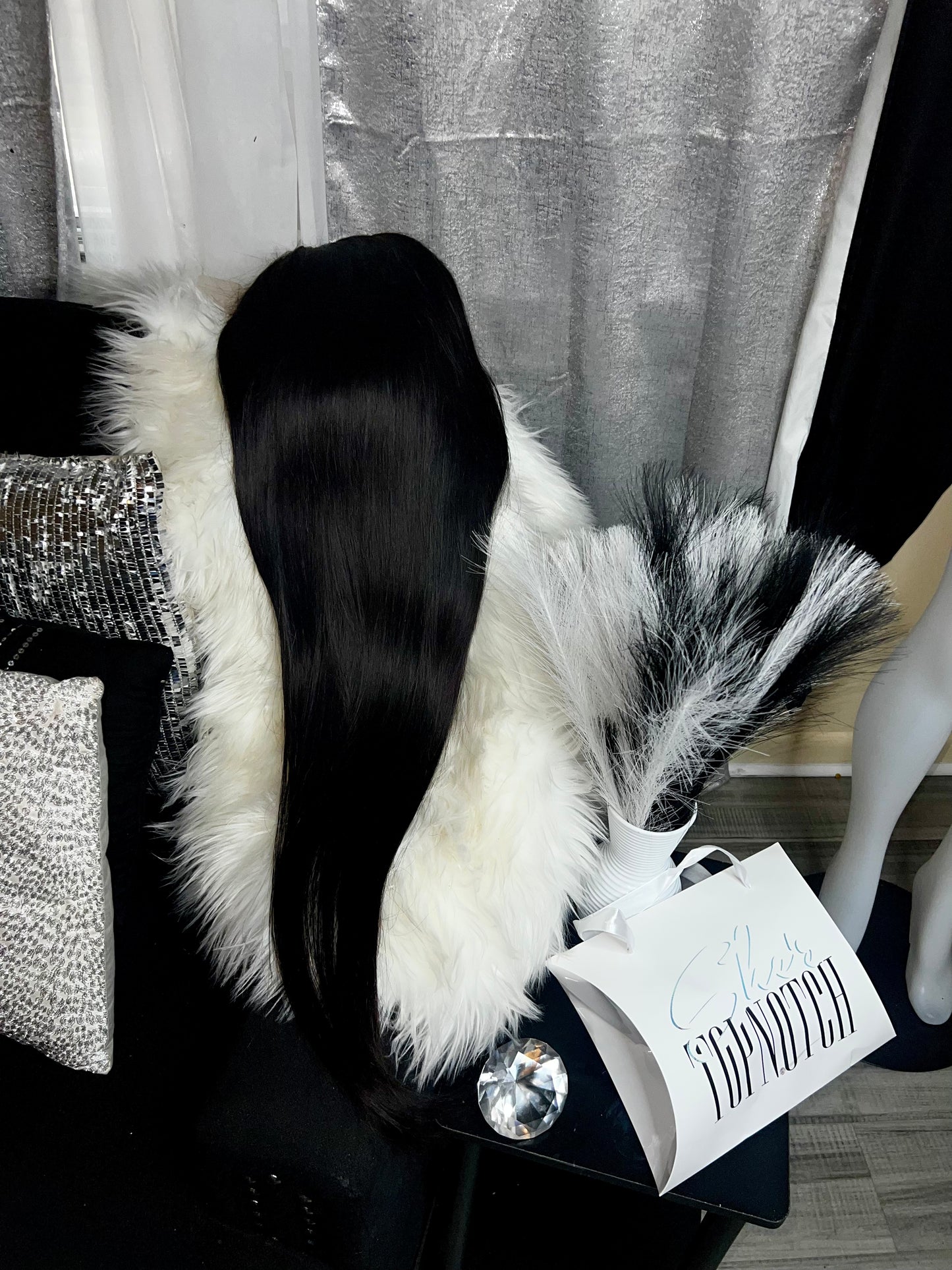 13x4 180% Density 30” Silky Straight Wig - Natural