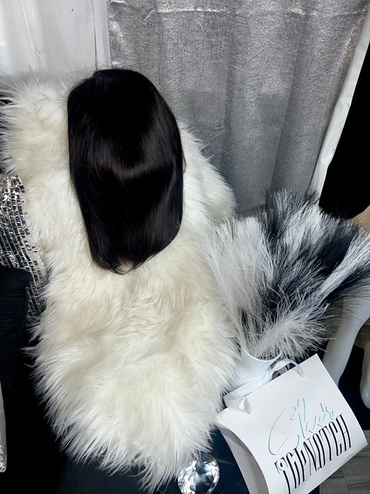 13x4 150% Density 12” Silky Straight Wig - Natural